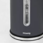 H.koenig / Boe52 - kettle - Capacity: 1.7 L - Adjustable temperature: 40 to 110 ° C - LCD screen - Power: 2200W - matt gray - Image 5