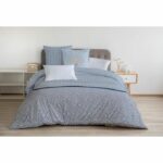 HOME LINGE PASSION Luxor duvet set - 1 duvet cover 240 x 260 cm + 2 pillowcases 65 x 65 cm - Blue and white