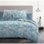 HOME LINGE PASSION Tempete Florale Duvet Cover Set - 3 Pcs - 240 x 260 - 100% Cotton 57 Threads - Blue - Image 2