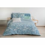 HOME LINGE PASSION Tempete Florale Duvet Cover Set - 3 Pcs - 240 x 260 - 100% Cotton 57 Threads - Blue - Image 3