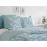 HOME LINGE PASSION Tempete Florale Duvet Cover Set - 3 Pcs - 240 x 260 - 100% Cotton 57 Threads - Blue - Image 4
