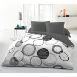 Audace microfiber duvet set - 1 duvet cover 240x260 cm + 2 pillowcases 63x63 cm - Light gray - Home Linen Passion