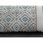 Ethno microfiber duvet set - 1 duvet cover 140x200 cm + 1 pillowcase 63x63 cm - Duck blue - Home Linen Passion - Image 3