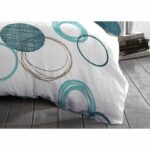 HOME LINGE PASSION Audace duvet set - duvet 240 x 260 cm + 2 pillowcases 63x63 cm - Duck blue - Image 3