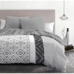 ETHNO Microfiber Duvet Cover Set - 1 Duvet Cover 220 x 240 cm + 2 Pillowcases 63 x 63 cm - Grey - Image 3
