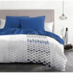 AMBROISIE Microfiber Duvet Cover Set - 1 Duvet Cover 220 x 240 cm + 2 Pillowcases 63 x 63 cm - Blue - Image 3