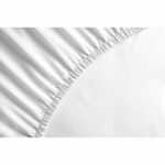 Fitted sheet - HOME LINGE PASSION - HP71768 - 160 x 200 cm + 30 cm bonnet - Microfiber - 82 g - White - Image 3