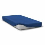 Fitted sheet - HOME LINGE PASSION - HP71771 - 160 x 200 cm + 30 cm bonnet - Microfiber - 82 g - Blue