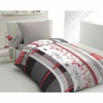 Microfiber bedding set - HOME LINGE PASSION - SHIZUOKA - Cover 140 x 200 cm + 1 pillowcase 63 x 63 cm - Blue