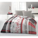 Microfiber bedding set - HOME LINGE PASSION - SHIZUOKA - Cover 240 x 260 cm + 2 pillowcases 63 x 63 cm - Blue - Image 2