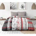 Microfiber bedding set - HOME LINGE PASSION - SHIZUOKA - Cover 240 x 260 cm + 2 pillowcases 63 x 63 cm - Blue