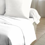 Flat sheet - HOME LINGE PASSION - 180 x 290 cm - 1 person - White - Image 3