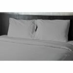 Flat sheet - HOME LINGE PASSION - 180 x 290 cm - 1 person - Light gray - Image 2