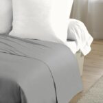Flat sheet - HOME LINGE PASSION - 240 x 300 cm - Light grey - Image 3