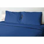 Flat sheet - HOME LINGE PASSION - 240 x 300 cm - Blue - Image 2