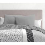 Set of 2 pillowcases - HOME LINGE PASSION - 63 x 63 cm - Light gray – Bild 2