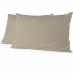 Set of 2 pillowcases - HOME LINGE PASSION - HP72091 - Microfiber 82 g - 50 x 70 cm - Beige