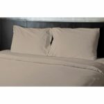 Flat sheet - HOME LINGE PASSION - HP72104 - 82 g Microfiber - 180 x 290 cm - Beige - Image 2