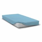 Fitted sheet - HOME LINGE PASSION - HP72122 - 82 g Microfiber - 160 x 200 cm - 30 cm pocket - Sky blue