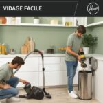 Bagless cylinder vacuum cleaner - HOOVER - HP321PAF - 850 W - 75 dBA - 2 L - Grey - Image 5