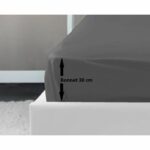 LOVELY HOME Fitted sheet 100% cotton 160x200x30 cm dark gray
