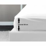 Lovely Home Drap 100% cotton cover 180x200x30 cm white