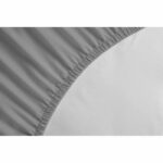 Lovely Home Drap 100% cotton cover 160x200cm - Bonnet 35cm - Light gray - Image 3