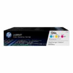 HP 126A pack of 3 genuine cyan / magenta / yellow toners (CF341A) for HP LaserJet Pro 100 color MFP M175 / 200 color MFP M275 / CP1025