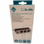 Triple cigarette lighter socket 12/24V - HTC EQUIPEMENT - With two USB 3.1A Total - Image 2