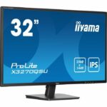 PC Monitor - IIYAMA - X3270QSU-B1 - 31.5 QHD - IPS - 100Hz - 3ms - HDMI/DP/USB HUB - Speakers - VESA 100x100 - Black - Image 2