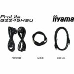 PC screen - IIYAMA - G2245HSU-B2 - 22.5 FHD - IPS - 100Hz - 1ms - HDMI/DP/USB HUB - Black - Image 5