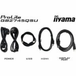 PC Monitor - IIYAMA - GB2745QSU-B2 - 27 QHD - IPS - 100Hz - 1ms - HDMI/DP/USB HUB - Adjustable Stand + Pivot - Speakers - Black - Image 5
