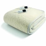 Heated Mattress Topper - Imetec - 2 Places 100% Wool and Merino, 150 x 160 cm - Rapid Heating 6 Temperatures Constant Temperature