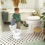 INGENUITY Mini Children's Toilet with Toilet Reducer Included, Musical Flush and Integrated Wipe Storage White - Image 5