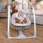 INGENUITY Baby bouncer, electric foldable swing - Cosy Spot - removable toy arch, swing settings, timer, recline - Image 5
