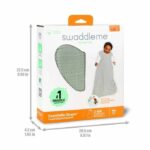 INGENUITY Swaddling Bag, Sage Green Sleeping Bag in Cotton Foam, TOG 1. Adjustable from 3 to 18 months, Oeko-Tex certified - Image 4
