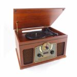INOVALLEY RETRO10E-BTH-N - Retro Hi-Fi system - Bluetooth connectivity, USB, Vinyls, CD, K7 audio, FM Radio, Aux-In - Aged wood - Image 2