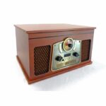 INOVALLEY RETRO10E-BTH-N - Retro Hi-Fi system - Bluetooth connectivity, USB, Vinyls, CD, K7 audio, FM Radio, Aux-In - Aged wood - Image 4