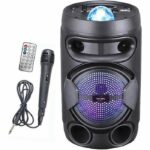 INOVALLEY KA02 BOWL - 400W Bluetooth light speaker - Karaoke function - Multicolored LED kaleidoscope ball - USB port, Micro-SD