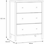 Vanity unit - White - 3 drawers - L64 x D40 x H83 cm - IPSARION - Image 6