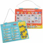 Gratitude Weekly Calendar For Children - JADE - Montessori - Educational Game - Mood - Sleep - Game For Children - French Design