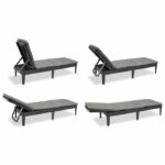 ALLIBERT JAIPUR Sunlounger - woven resin imitation - Gray - Image 3