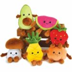 JEMINI Fruity 's box of 6 soft plush fruits and vegetables +/- 17 cm - Image 2