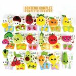 Set of 18 surprise bags - JEMINI - Surprise Market - Fruit or vegetable plush +/- 10 cm, stickers and memo cards - Image 4
