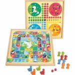 JEUJURA Game of goose and small horses - Wooden tray