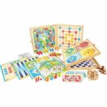 JEUJURA Classic Games Box - 150 rules - Wooden pawns