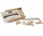 JEUJURA Wooden Domino Game - Wooden Box