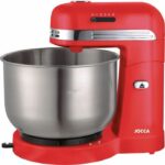 JOCCA Food Processor - 3.5 L Stainless Steel Bowl - 5 Speeds - Red and Grey