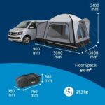 Freestanding awning - KAMPA - Cross Air TC - Polycotton fabric, Air Frame, groundsheet, blackout blinds, mosquito net panel - Image 2