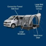Inflatable Van Awning - KAMPA - Sprint Air - 68D Weathershield Material, Kampa AIR Frame, Compact Space, Rain Inlet - Image 2